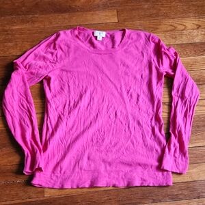 J. Crew Factory Teddie Pink Cotton Sweater